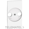 Placa frontal TV/R-SAT LIVING NOW 2 agujeros adaptable para otras bases TV, blanco con referencia KW4212 de la marca BTICINO.