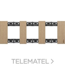 Placa para mecanismo LIVING NOW 2x3 módulos en madera, color roble con referencia KA4802M3LM de la marca BTICINO.