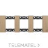 Placa para mecanismo LIVING NOW 2x3 módulos en madera, color roble con referencia KA4802M3LM de la marca BTICINO.