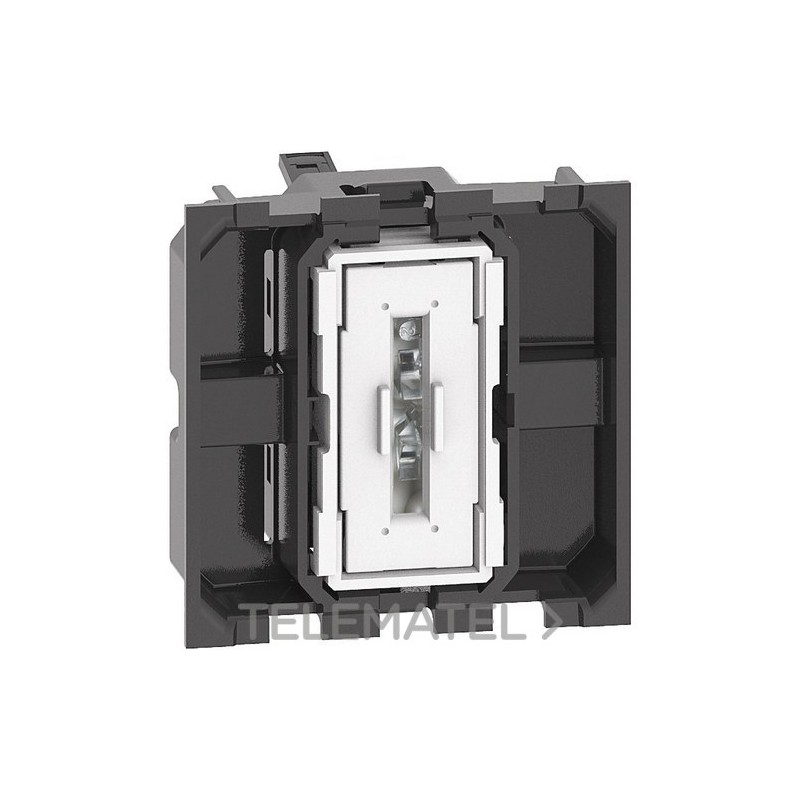 Conmutador 1P 10AX 250VCA LIVING NOW 2 módulos, bornes automáticos, iluminable con referencia K4003M2A de la marca BTICINO.