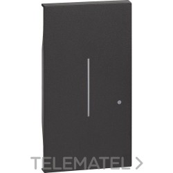 Tecla LIVING NOW W/NETATMO 2 módulos, iluminable para productos cableados, dark con referencia KG33M2 de la marca BTICINO.