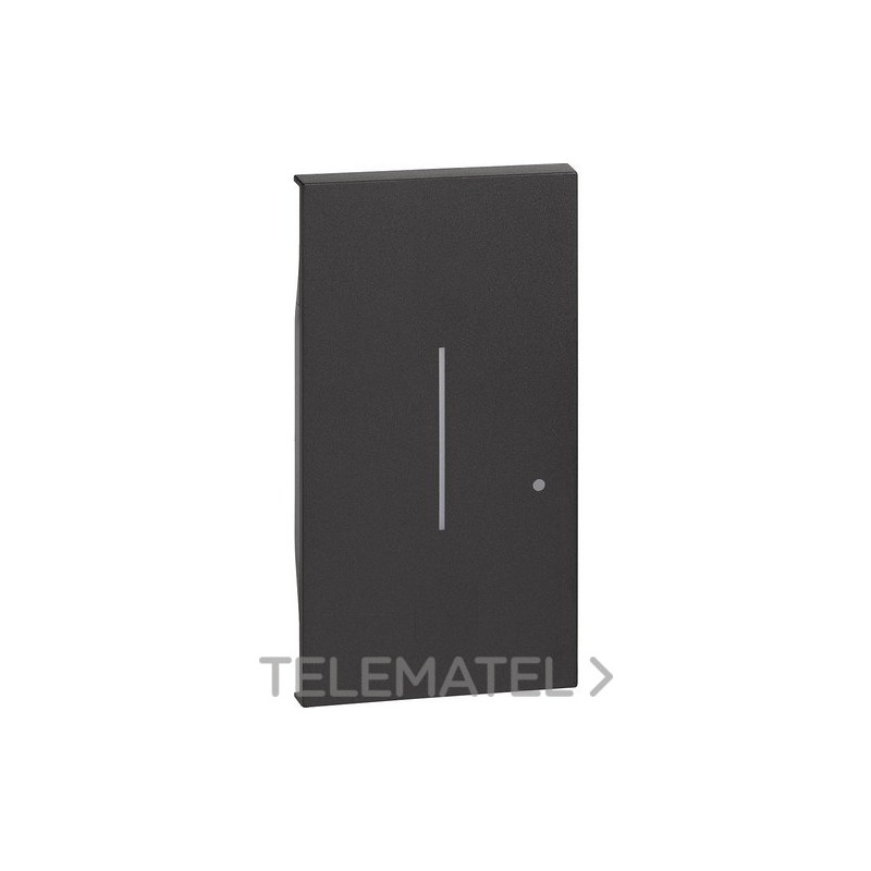 Tecla LIVING NOW W/NETATMO 2 módulos, iluminable para productos cableados, dark con referencia KG33M2 de la marca BTICINO.
