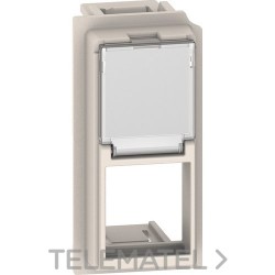 Adaptador LIVING NOW 1 módulo para conectores Keystone RJ45 sand con referencia KM07K de la marca BTICINO.