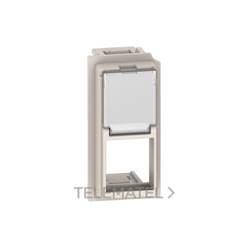 Adaptador LIVING NOW 1 módulo para conectores Keystone RJ45 sand con referencia KM07K de la marca BTICINO.