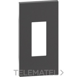Placa frontal LIVING NOW 2 módulos para RJ45 y adaptadores keystone, dark con referencia KG07M2 de la marca BTICINO.