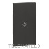 Tecla con símbolo luz LIVING NOW, 2 módulos, iluminable, dark con referencia KG01M2A de la marca BTICINO.