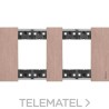 Placa para mecanismo LIVING NOW 2x2 módulos en zamak, color cobre con referencia KA4802M2ZM de la marca BTICINO.