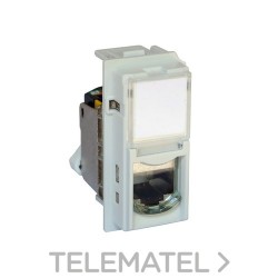 Base RJ45 CAT6A UTP LIVING NOW 1 módulo para transmisión de datos/telefonía, blanco con referencia KW4279C6A de la marca BTIC