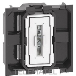 Pulsador 1P 10A 250VCA LIVING NOW 2 módulos, bornes automáticos, iluminable con referencia K4005M2A de la marca BTICINO.