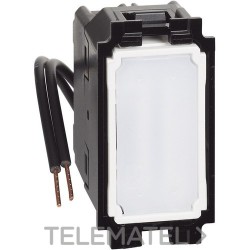 Cruzamiento 1P 10AX 250VCA LIVING NOW 1 módulo, bornes a tornillo, iluminado con LED verde con referencia K4004LB de la marca B