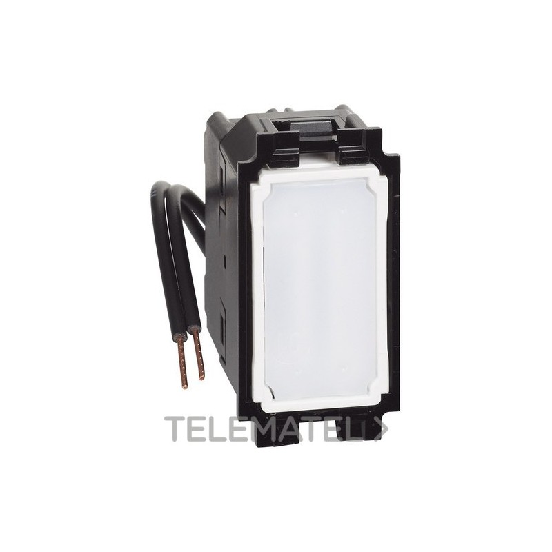 Cruzamiento 1P 10AX 250VCA LIVING NOW 1 módulo, bornes a tornillo, iluminado con LED verde con referencia K4004LB de la marca B