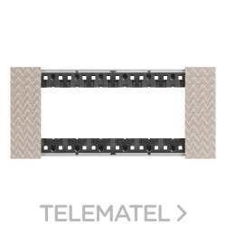 Placa para mecanismo LIVING NOW 6 módulos en tecnopolímero con efecto píxel, color optic con referencia KA4806MM de la marca 