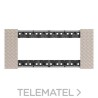 Placa para mecanismo LIVING NOW 6 módulos en tecnopolímero con efecto píxel, color optic con referencia KA4806MM de la marca 