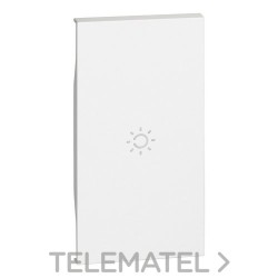 Tecla con símbolo luz LIVING NOW, 2 módulos, iluminable, blanco con referencia KW01M2A de la marca BTICINO.