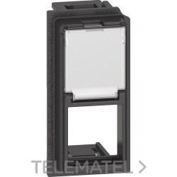 Adaptador LIVING NOW 1 módulo para conectores Keystone RJ45 dark con referencia KG07K de la marca BTICINO.