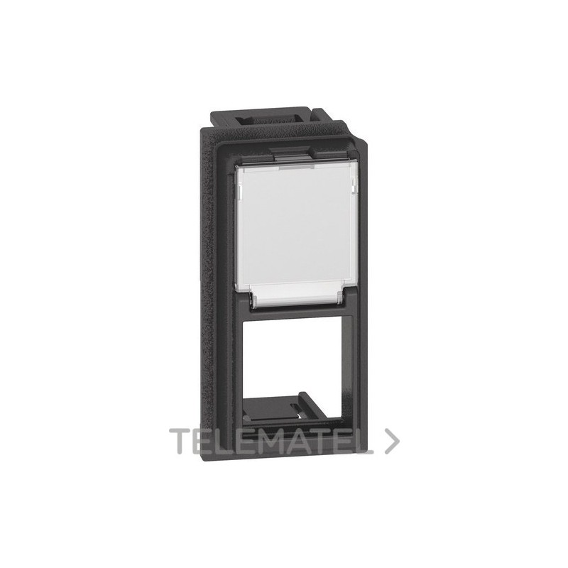 Adaptador LIVING NOW 1 módulo para conectores Keystone RJ45 dark con referencia KG07K de la marca BTICINO.
