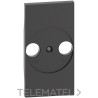 Placa frontal TV/R-SAT LIVING NOW 2 agujeros adaptable para otras bases TV, dark con referencia KG4212 de la marca BTICINO.