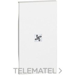 Tecla control de ventilación LIVING NOW, 2 módulos, blanco con referencia KW01M2RN de la marca BTICINO.