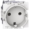 Base enchufe 2P+T 16A 230Vca LIVING NOW 2 módulos contactos laterales, blanco con referencia KW4141 de la marca BTICINO.
