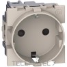 Base enchufe 2P+T 16A 230Vca LIVING NOW 2 módulos contactos laterales, sand con referencia KM4141 de la marca BTICINO.
