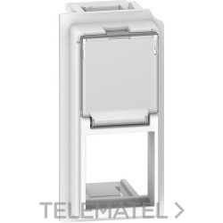 Adaptador LIVING NOW 1 módulo para conectores Keystone RJ45 blanco con referencia KW07K de la marca BTICINO.