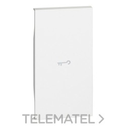 Tecla con símbolo llave LIVING NOW, 2 módulos, iluminable, blanco con referencia KW01M2F de la marca BTICINO.