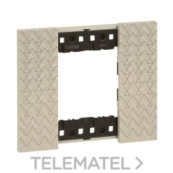 Placa para mecanismo LIVING NOW 2 módulos en tecnopolímero con efecto píxel, color optic con referencia KA4802MM de la marca 