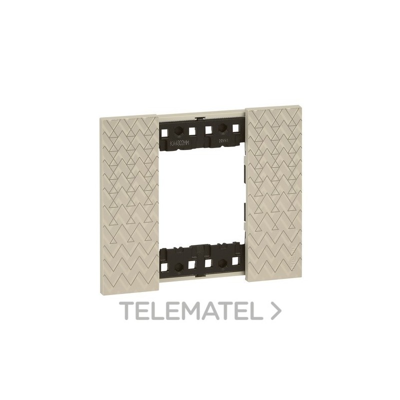Placa para mecanismo LIVING NOW 2 módulos en tecnopolímero con efecto píxel, color optic con referencia KA4802MM de la marca 