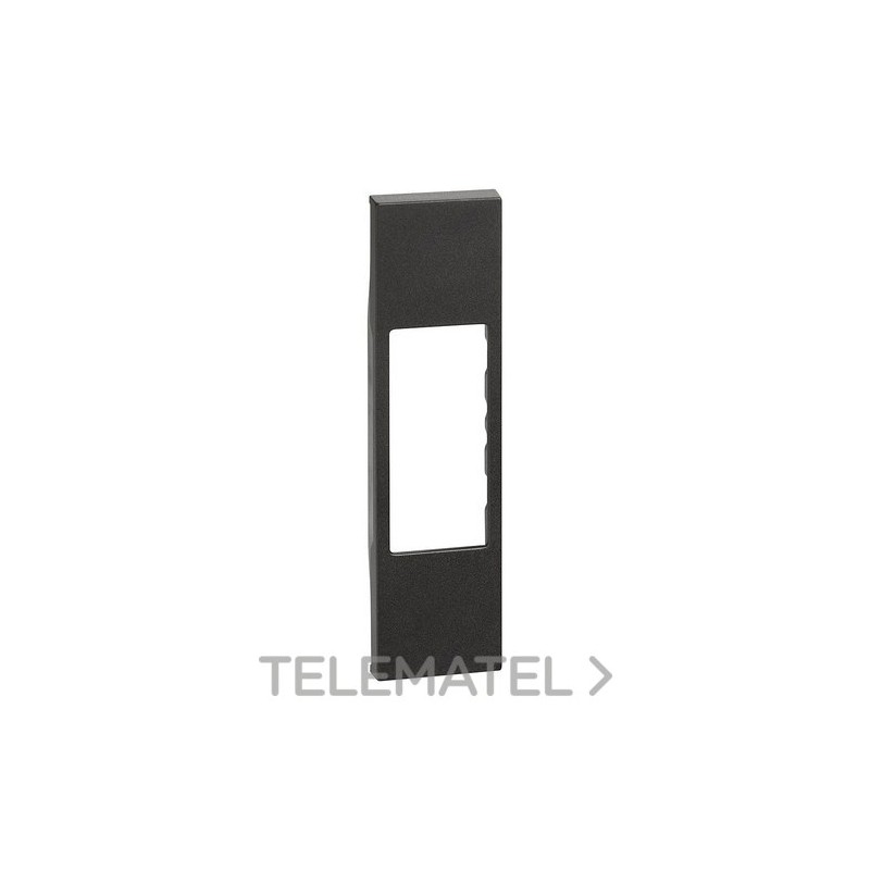 Placa frontal LIVING NOW 1 módulo para RJ45 y adaptadores keystone, dark con referencia KG07 de la marca BTICINO.