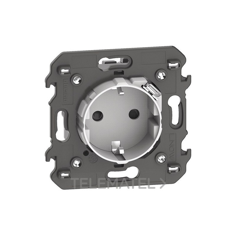 Base enchufe 2P+T 3A 5V LIVING NOW 2 módulos con cargador USB integrado, blanco con referencia KW4141USB de la marca BTICINO.
