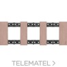 Placa para mecanismo LIVING NOW 2x3 módulos en zamak, color cobre con referencia KA4802M3ZM de la marca BTICINO.