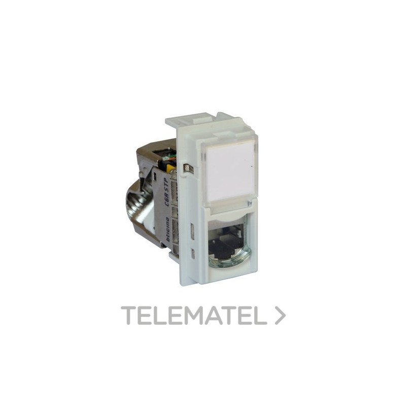 Base RJ45 CAT6A STP LIVING NOW 1 módulo para transmisión de datos/telefonía, blanco con referencia KW4279C6AS de la marca BTI