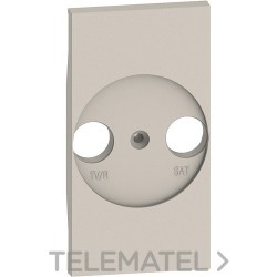 Placa frontal TV/R-SAT LIVING NOW 2 agujeros adaptable para otras bases TV, sand con referencia KM4212 de la marca BTICINO.