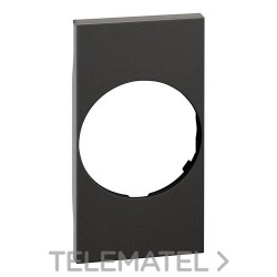 Placa frontal LIVING NOW 2 módulos para base enchufe multiestándar ref.4141, dark con referencia KG04 de la marca BTICINO.
