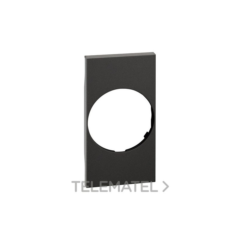 Placa frontal LIVING NOW 2 módulos para base enchufe multiestándar ref.4141, dark con referencia KG04 de la marca BTICINO.