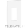 Placa frontal LIVING NOW 2 módulos para RJ45 y adaptadores keystone, blanco con referencia KW07M2 de la marca BTICINO.