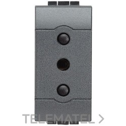 Base italiana 2P+T 10A 1 módulo Livinglight antracita con referencia L4113 de la marca BTICINO.