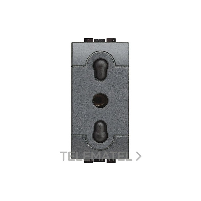 Base italiana 2P+T 10/16A Livinglight antracita con referencia L4180 de la marca BTICINO.