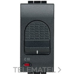 Interruptor magnetotérmico 1P+N 10A 3kA Livinglight 1 módulo antracita con referencia L4301/10 de la marca BTICINO.