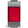Portalámpara con difusor rojo Livinglight 1 módulo antracita con referencia L4371R de la marca BTICINO.