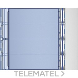 Placa frontal pulsador 4 pulsadores 1 columna acabado Allmetal con referencia 352041 de la marca BTICINO.