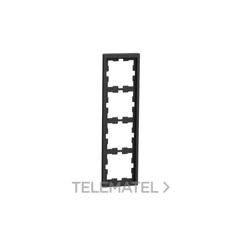 Marco de 4 elementos D-LIFE para montaje horizontal y vertical en policarbonato antracita brillante con referencia MTN4040-6534 