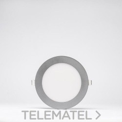 Aro empotrar ultrafino LEDs 12W redondo blanco neutro plata con referencia ND16RBNPL de la marca THREELINE.