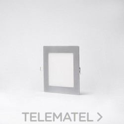 Empotrable ultrafino LED 12W cuadrado blanco frío plata con referencia ND16CBFPL de la marca THREELINE.